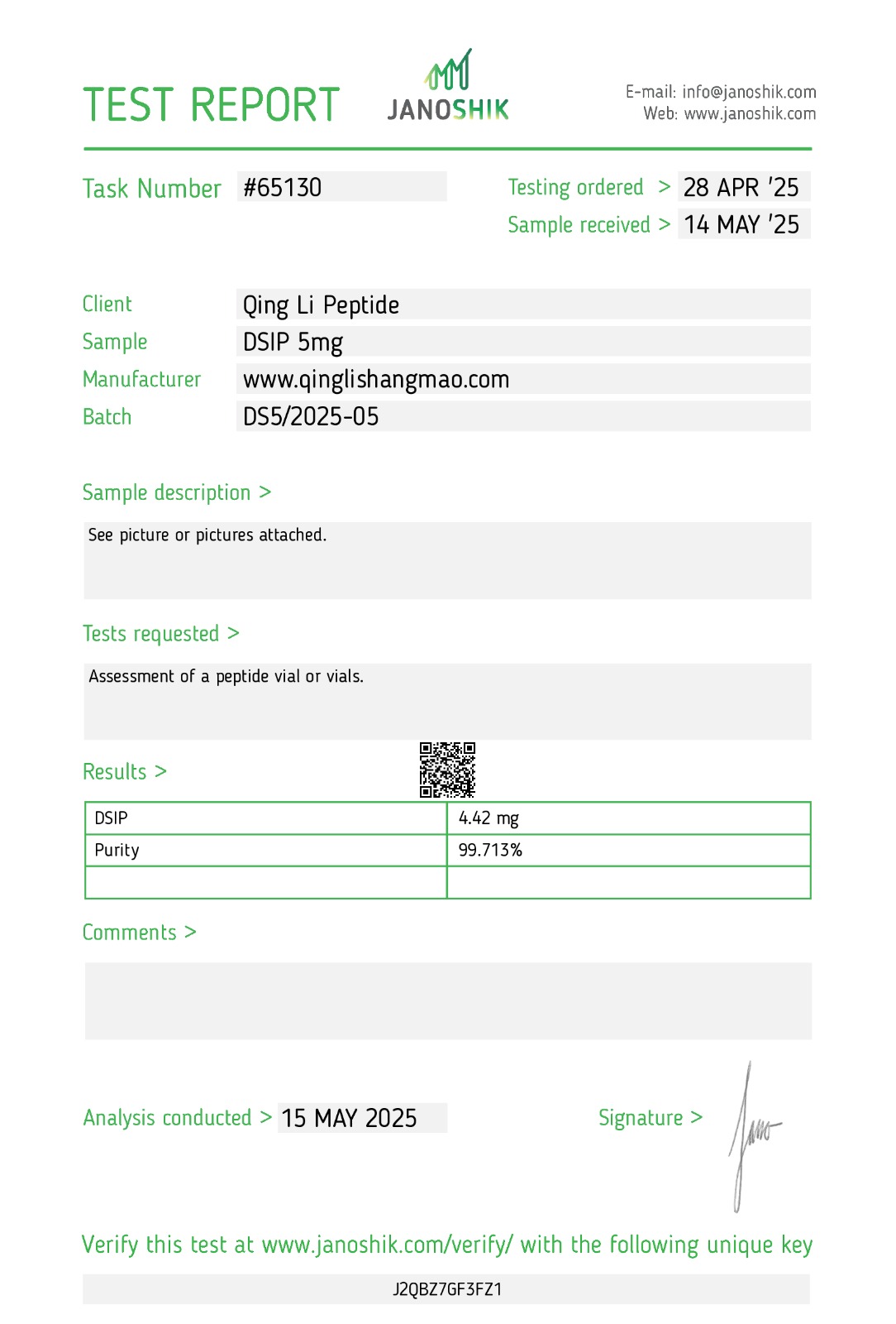 COA image for batch HA202605-DSIP